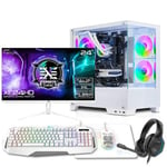 X= Mini CUBE AMD Ryzen 5 5500 6 Core, Nvidia RTX 4060 8GB, 24" 165Hz Monitor Package For Gaming