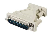 DELTACO - seriell adapter - DB-9 till DB-25