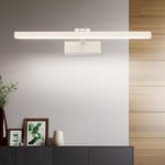 Zxpasra - groofoo Lampe de Meuble-lavabo de Salle de Bain Moderne à led au-Dessus du Miroir, En Acier Inoxydable Rotatif Lumièren Applique Murale