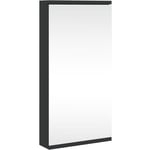 Vidaxl - Armoire de bain à miroir d'angle noir 30x24x60 cm Noir