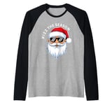 Rizz The Season Funny Christmas Xmas Santa Claus Rizzler 24 Raglan Baseball Tee