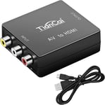 Tihokile 1080P RCA to HDMI Converter, AV CVBS to HDMI Video Converter, AV to HDM