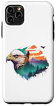 Coque pour iPhone 11 Pro Max Majestic Pygargue à tête blanche Scenic Mountain Sunset