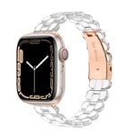 Sour Lemon Compatible with Resin Apple Watch Strap 38mm 40mm 41mm, Slim Thin Lightweight Replacement Band with Stainless Steel Buckle for iWatch Series 7 6 5 4 3 2 1 SE Sports & Edition for Women