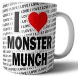 I Love Monster Munch Tea - Coffee - Mug - Cup Birthday - Christmas - Gift