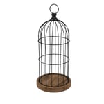 Boudoir Froufrou Cage Decorative en Bois ET Metal D14,5XH34,5CM