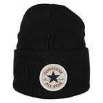 Converse Chuck Taylor All Star Patch Beanie Winter Hat, Black - 10022137A01