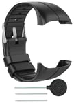 Tiera Polar M400 Svart silikonarmband