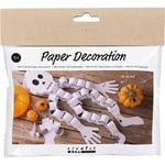 Mini DIY Kit pappersdekoration, Skelett, svart/vit, 1 förp.