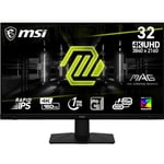 MSI MAG 322UPF Écran gaming 32 pouces UHD - dalle Rapid IPS 3840 x 2160, 160 Hz / 1ms GtG, gamut sRGB 125,7 %, design sans cadre, DisplayHDR 400 - DP 1.4a, USB Type-C (DP alt., / PD 90W), HDMI