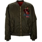 Dolce & Gabbana Recto-Verso Extra-Large Veste Bomber Paradiso Kaki Vert Orange