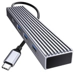 ORICO USB C Hub for Laptop, 4-in-1 USB Splitter, USB 3.2 Gen2 10Gbps Type C Multiport Adapter with 3 USB A, 100W PD Charging for PC, Laptop, Surface Pro, MacBook and More Type C Devices-DHF-3U1C