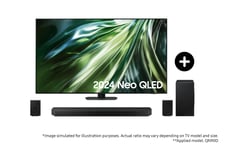 Samsung 2024 85" QN90D Neo QLED 4K TV and Q990D Q-Series Soundbar with Subwoofer and Rear Speakers Phantom Black