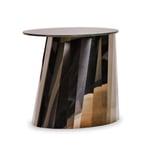 ClassiCon - Pli Side Table Low, Blank skiva, Pyritbrons - Småbord & sidebord - Victoria Wilmotte - Svart - Glass/Metall