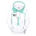 Video Game Cosplay Hoodie Movie Fans Zip Jacket Unisex HD 3D Print Colourful Anime Pullover Hooded Oversize Men's Women's Manga Hoody Teens Novelty Street Sweatshirt,White,XS