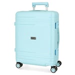 Movom Dimension Valise de cabine bleue 40 x 55 x 20 cm Rigide Polypropylène Fermeture TSA 78 L 2,66 kg 4 roues doubles bagages à main, bleu, Valise de cabine