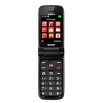 BRONDI Magnum 4 mobiltelefon - Flip - Dual SIM - 7,11 cm - 1,3 MP - 800 mAh - Svart