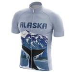 HIRBGOD - Cycling - Cycling Gear - Team Alaska "Take a Ride on the Wild Side" Men's Short Sleeve Cycling Jersey - Alaska - 6XL - China