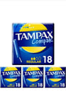 Cheap Tampax Compak Regular Tampons 72 (18 x 4 Packs) Light To Moderate Flow