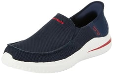 Skechers Men's DELSON 3.0 CABRINO Slip-On, Navy Knit, 9 UK