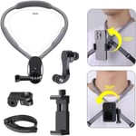 Support De Cou Pov Avec Sangle De Poitrine, Bras Extensible, Support Pour Smartphone For Gopro Hero 12,11, 10, 9, 8, 7, Session, Dji, Akaso, Apeman Xiaomi Yi, Caméra D'Action Sjcam