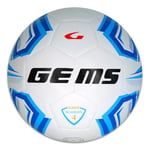 GEMS UN07-0302 Olympique Academy Unisex Ballon de Football Blanc/ZZURE Taille 4