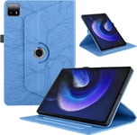 Coque Pour Tablette Xiaomi Pad 6 Max 14 Pouces 2023 Étuis Rotation À 360 Degrés Avec Support Housse De Protection Cover Pu Cuir Flip Case Pour Xiaomi Pad 6 Max Coque, Bleu Arbre[Lle240945]