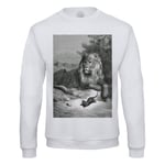 Sweat Shirt Homme Le Lion Et Le Rat Fable Lafontaine Gustave Dore Gravure