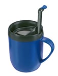 Zyliss E990003 Hot Mug à Piston, Plastique/Silicone, Bleu, Mug Isotherme Cafe/Filtre Pour Café Moulu/Tasse avec Couvercle/Gobelet de Camping, Lave-vaisselle, Garantie de 5 ans