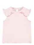 Mango Frills Cotton T-Shirt Rosa