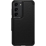 OtterBox Étui Portefeuille en Cuir véritable pour Galaxy S23 Strada Series - Shadow (Noir), Porte-Cartes