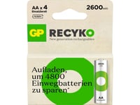 Gp Batterier Recyko Uppladdningsbart Aa-Batteri Nimh 2600 Mah 1,2 V 4 St