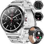 Montre Connectée Homme,1.32"" Smartwatch Avec Appel Bluetooth/Numérotation,Montre Intelligente Sports Etanche,Fréquence Cardiaque,Sommeil,Podomètre Calorie,Montre De Fitness Pour Android Ios