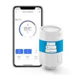 Meross Tête Thermostatique Connectée (sans HUB), Thermostat WiFi Compatible avec HomeKit, Alexa et Google Home, Thermostat pour Radiateur à Eau Chaude avec Commande Vocale et Contrôle à Distance