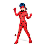 Ladybug Miraculous barndräkt - Box med mask, handskar, peruk, örhängen och jojo