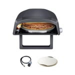 Wintem Four à pizza à gaz avec plaque rotative à 360° pour une cuisson uniforme - Double brûleur 4000W jusqu'à une température de 500°