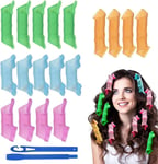 URAQT Hair Curlers for Short Hair, No Heat Hair Rollers Spiral Curlers, 15cm/25