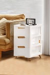 Drawer Bedroom Bedside Cabinet White Nightstand Side Table