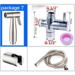 Pommeau de douche à main en acier inoxydable pour lavement anal,autonettoyant,pulvérisateur de bidet,déterminer,lavage des toilettes,PLANdouchette WC,K5 - Type package 7