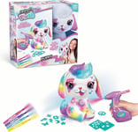 Airbrush Plush AIR 002 Puppy, Decorate Over + Over, 4 Wash-Off Chalk Pens, Batt