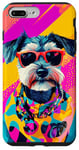 Coque pour iPhone 7 Plus/8 Plus Figurine schnauzer miniature tendance et colorée Pop Art