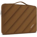 DOMISO 15,6 Pouces Housse Ordinateur Portable Sac de Transport PC pour 15-15,6 Pouces Dell ASUS HP Chromebook Notebook, Protection Pochette PC Portable Antichoc Étanche, Couleur Caramel