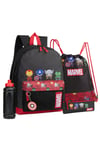 Marvel Kids Backpack 5 Piece Set Padded Adjustable Straps Bag