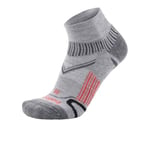 Balega Unisex Enduro V-Tech Quarter Chaussettes de Course/Running Sock, Gris Moyen, Taille XL (EU 46-48.5)