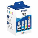 Epson EcoTank 102 Genuine Multipack Ink Bottles, Amazon Dash Replenishment Ready