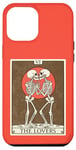 Coque pour iPhone 12 Pro Max Carte de tarot The Lovers - Squelette Romance Love Kisses