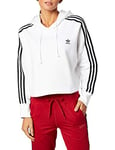 Adidas Cropped Hood Sweatshirt - White, 48