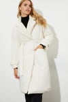 Borg Longline Padded Duvet Coat