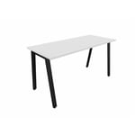 Bureau droit individuel Online A Blanc 74 cm OP-LITE II : bureau D140x80/cpl blanc/cpi noir/ep. du plateau 18 mm