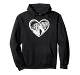 Saint Bernard Mom Dog Art Valentine's Day Heart Pullover Hoodie